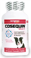 COSEQUIN MULTI Once-A-Day Supplement for  Dogs under 50 lbs.- 45 Chewable Tablets
