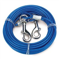 Cruising Companion Cable Tie Out for Dogs upto 60 lbs Blue (15 Feet)