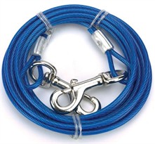 Cruising Companion Cable Tie Out for Dogs up to 60 lbs Blue (30 Feet)