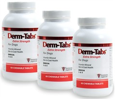 3 PACK - Derm-Tabs ES Extra Strength for DOGS (180 Tabs)