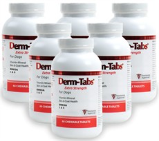 6 PACK - Derm-Tabs ES Extra Strength for DOGS (360 Tabs)