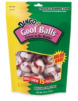 Dingo Goof Balls Small Chews 1.5" 15-PACK Value Bag (4.8 oz)