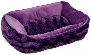 Dogit Cuddle Bed Wild Animal Purple - XSmall