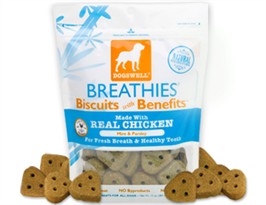 Dogswell Biscuits with Benefits - Breathies Chicken (10 oz)