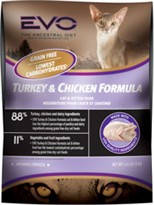 EVO Turkey & Chicken Formula Dry Cat Food (2.2 lb)