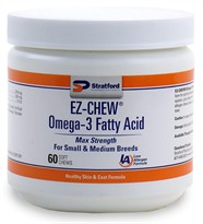 EZ-CHEW Omega-3 Fatty Acid for Small & Medium Breeds (60 Soft Chews)