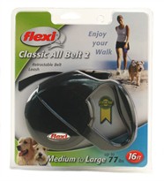 Flexi Classic All-Belt 2 Retractable BELT Leash for Dogs (16 ft)