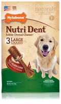 Nylabone Nutri Dent Dental Chews Filet Mignon (3 Large)