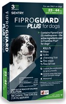 3-PACK Fiproguard Plus Flea & Tick Squeeze-On for Dogs 23-44 lbs