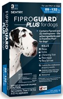 3-PACK Fiproguard Plus Flea & Tick Squeeze-On for Dogs 89-132 lbs