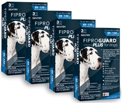 12-PACK Fiproguard Plus Flea & Tick Squeeze-On for Dogs 89-132 lbs