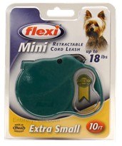 Flexi MINI Retractable CORD Leash for Dogs up to 18 lbs.