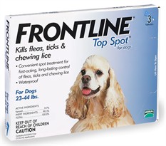 3 MONTH Frontline Top Spot Blue: For dogs 23-44 lbs