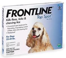 6 MONTH Frontline Top Spot Blue: For dogs 23-44 lbs
