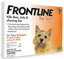 6 MONTH Frontline Top Spot Orange: For Dogs up to 22 lbs.