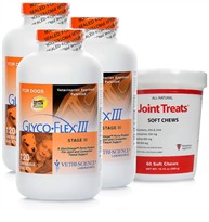 Glyco Flex III 3-PACK (360 Tabs) + FREE Joint Treats!