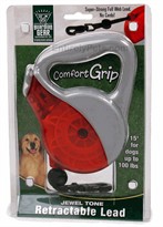Guardian Gear Comfort Grip Retractable Leads - Jewel Tone Red / Grey UP TO 100 lbs.