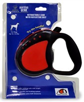 Guardian Gear Comfort Grip Retractable Leads - Red/Black UP TO 110 lbs.