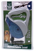 Guardian Gear Comfort Grip Retractable Leads - Jewel Tone Blue / Grey UP TO 100 lbs.