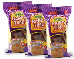 3-PACK Nylabone Happy Time Chicken Dog Treat - Medium (6 pack)