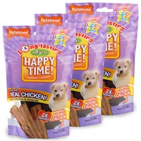 3-PACK Nylabone Happy Time Chicken Dog Treats - Puppy  (24 count)