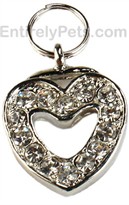 Heart Charm w/ Rhinestones