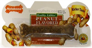 Nylabone Healthy Edibles Peanut Flavored Bone - PETITE  (3.75" L)
