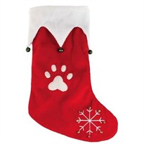 Jingle Bell Holiday Stocking Red (14")