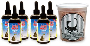 6-PACK Joint MAX Liquid for Cats (48 oz) + FREE Kitty Kuisine