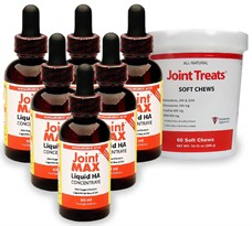 6 PACK Joint MAX Liquid HA Concentrate (360 ml) + FREE Joint Treats