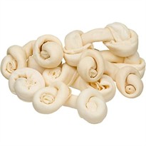 Natural Safety-Knot Rawhide Bone 4" (16 oz)