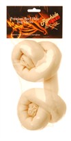 Natural Safety-Knot Rawhide Bone 8"