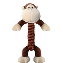 Kong Braidz Monkey Plush Dog Chew Toy (Medium)