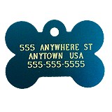 Large Bone Pet ID Tag