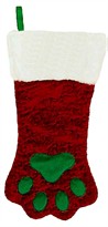 Plush Puppies Red Holiday Stocking - Large