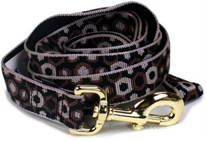 Premier 1 in x 6 ft Leash - SILVER & BLACK