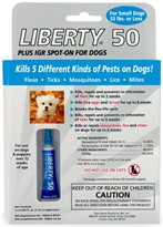 Liberty 50 Plus IGR Spot-On for Small Dogs (3 MONTHS)