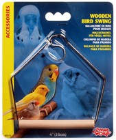 Living World Wooden Perch Swing (5 x 4)