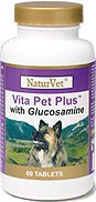 NaturVet VitaPet Plus Tabs w/ Glucosamine (180 Tabs)