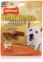 Nylabone Joint Health Rawhide Glucosamine & Chondroitin - Beef (32 regular sticks)