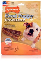 Nylabone Good Puppy Rawhide Calcium - Chicken (16 large sticks)