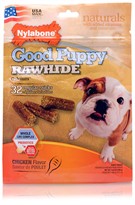 Nylabone Good Puppy Rawhide Calcium - Chicken (32 regular sticks)