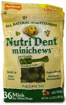Nylabone Nutri Dent Edible MiniChews for MINI DOGS (36 Per Pouch / 6.3 oz)
