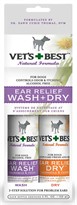 Vet's Best Ear Relief Wash & Dry 2pk For Dogs (4 fl oz each)