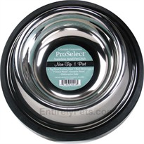 ProSelect Stainless Steel Non-tip Pet Dish (1pt Width=5")