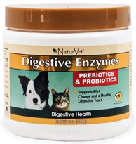 NaturVet Digestive Enzymes & Probiotics (8 oz)