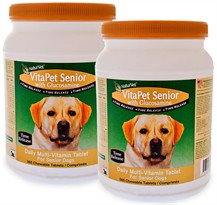 2-PACK NaturVet VitaPet Senior with Glucosamine (730 Chewable Tablets)