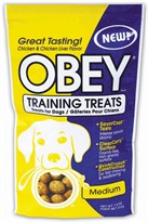 Stewart OBEY Training Treats for Dogs (Chicken & Chicken Liver Flavor) Medium