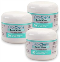 3 PACK Ora-Clens Dental Wipes (150 ct)