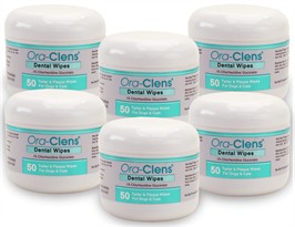 6 PACK Ora-Clens Dental Wipes (300 ct)